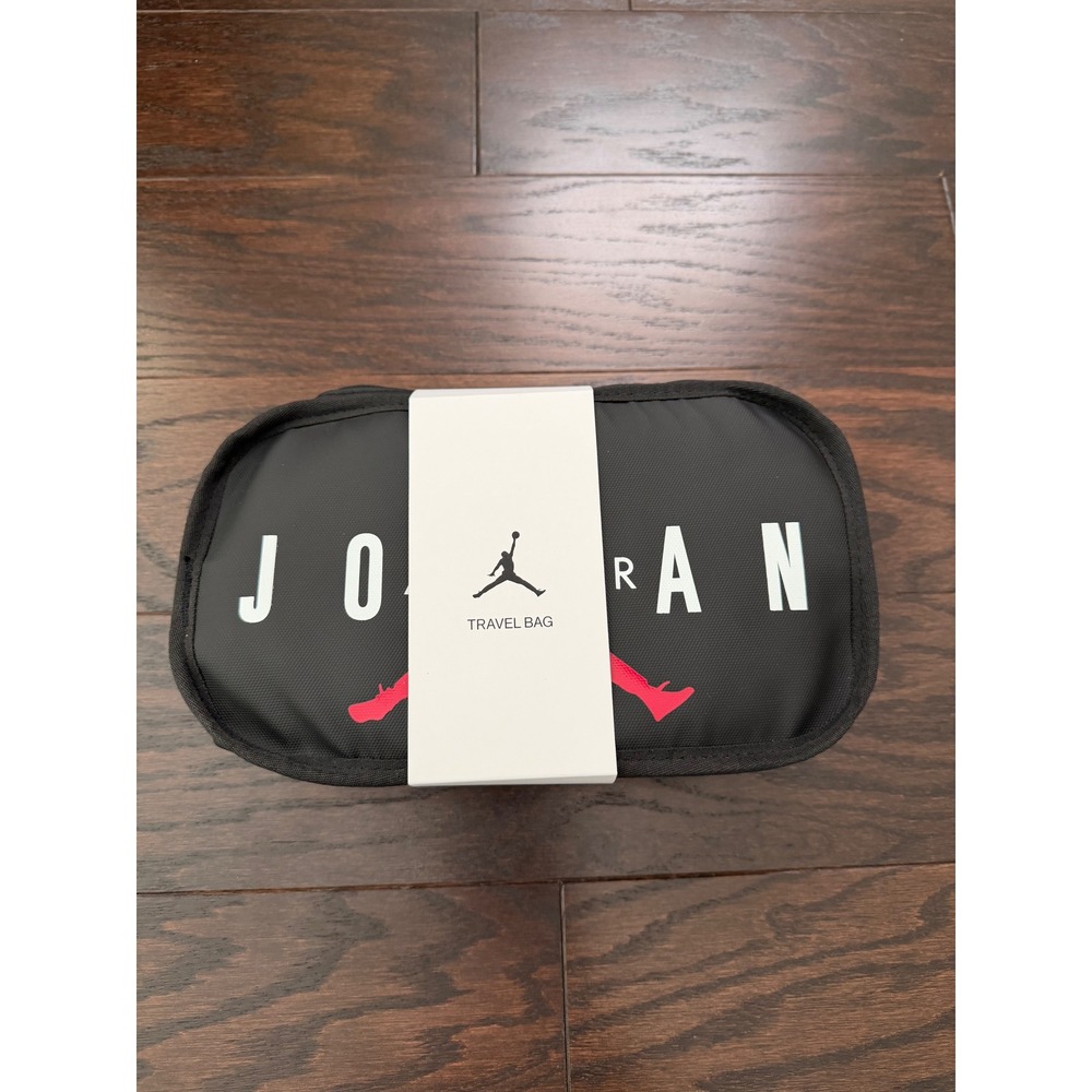 Jordan Jumpman Travel Bag Black White Red Toiletry Pouch 9A0473-F66 NEW